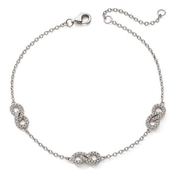Bracelet 925 Oxydes Micro Setting Infini