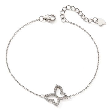 Bracelet 925 Oxydes Papillon 17+3cm