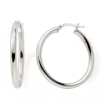 Créoles 925 Tout Argent Fil 3mm Dia-35