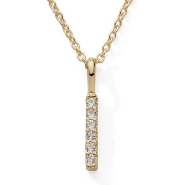 Collier 375 or Jaune Oxyde De Zirconium Barrette 1,3cm 42+3cm