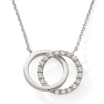 Collier 375 or Gris Oxydes Double Cercle