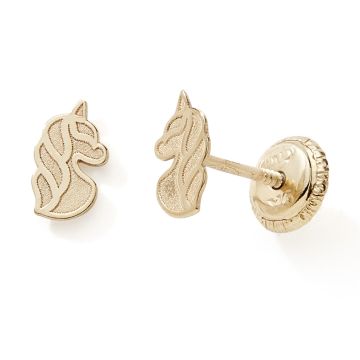Boucles D'oreilles Vis 375 or Jaune Tout or Licorne