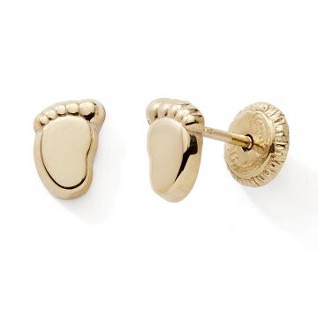 Boucles D'oreilles Vis 375 or Jaune Tout or Pieds