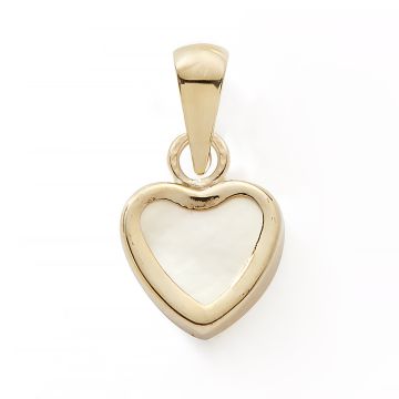 Pendentif 375 or Jaune Coeur Nacre 6mm