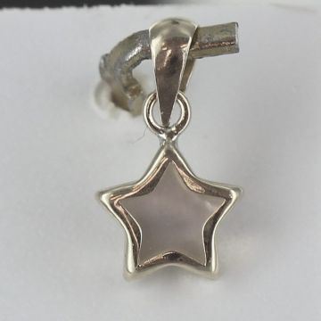 Pendentif 375 or Gris Etoile Nacre 6mm