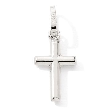 Pendentif 375 or Gris Tout or Croix