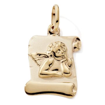 Pendentif 375 or Jaune Parchemin Ange