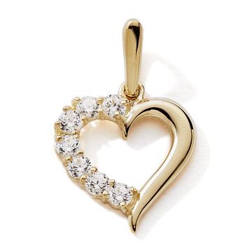 Pendentif 375 or Jaune Oxydes Coeur