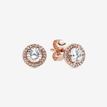 Clous d'Oreilles Halo Scintillant Ronds