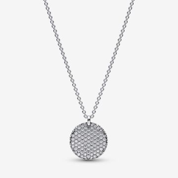 Collier Pendentif Rond Pavé Pandora Timeless