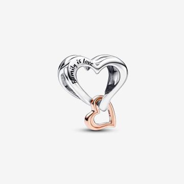 Charm Cœur Infini Ajouré Bicolore