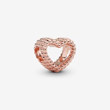 Charm Cœur Ouvert Perlé