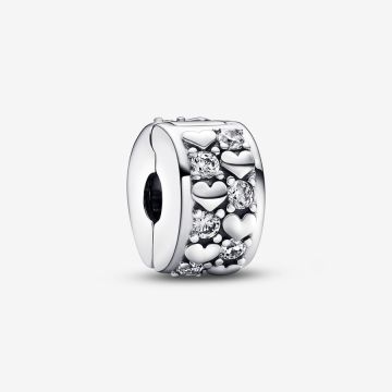 Charm Clip Scintillant Cœurs de l'Infini