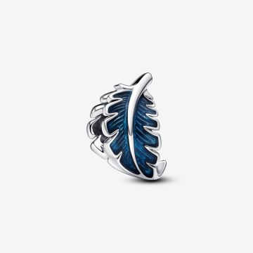 Charm Plume Courbe Bleue