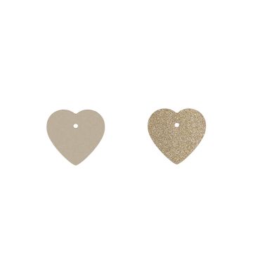 Cuir 23 MM Crème / Paillettes Dorées Motif small Les Georgettes