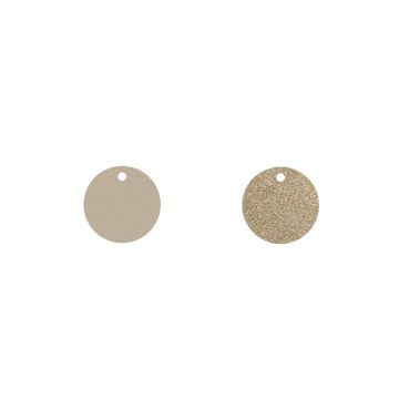 Cuir D20 MM Crème / Paillettes Dorées Motif medium Les Georgettes