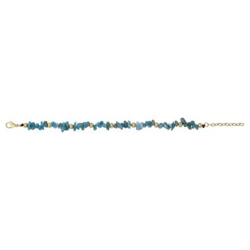 Bracelet Acier Ipg Apatite Naturelle-16,5+3Cm
