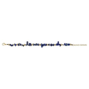 Bracelet Acier Ipg Lapis Lazuli-16,5+3Cm