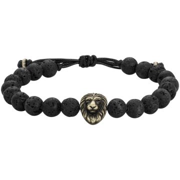 Phebus Homme - Bracelet Acier Lave Noir-Refgl.17-24Cm