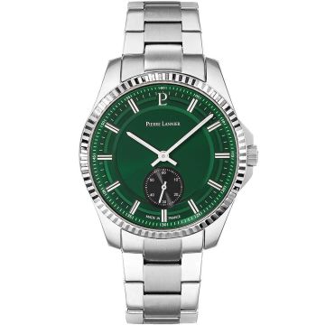 Montre Homme METROPOLITAIN Cadran Vert Bracelet Acier Argenté