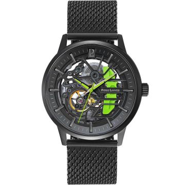 Montre Homme PADDOCK Cadran Noir Bracelet Acier milanais Noir