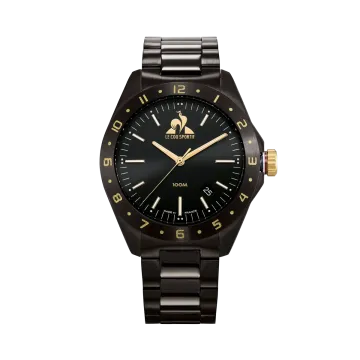 Montre Le Coq Sportif Coq D’Or Miyota Quartz Movement 40,5 Mm Noir Acier