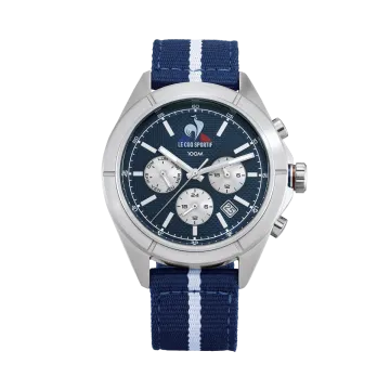 Montre Le Coq Sportif Essentiel Miyota Quartz Movement 42 Mm Bleu
