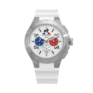 Montre Le Coq Sportif Intégrée Miyota Quartz Movement 41,5 Mm Acier Blanc