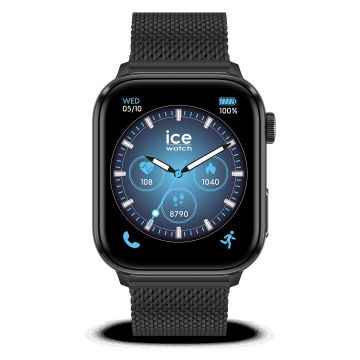 ICE smart 3.0 rectangulaire 1.78 Femme Black Milanese