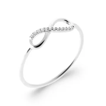Bague Oxyde De Zirconium  Rhodie