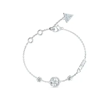 Bracelet Acier Doré Et Cœur Pavé De Zircons Cubiques Beloved Femme Guess Bijoux