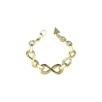 Bracelet Acier Doré Logo 4G Et Zircons Cubiques 4 Love Femme Guess Bijoux