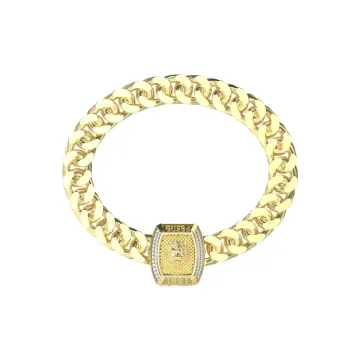 Bracelet Acier Doré Et Logo G Guess Regata Homme Guess Bijoux