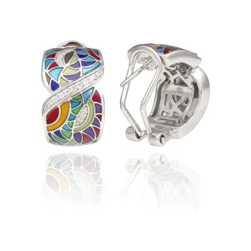 Boucles Oreilles Argent 925 + Oxydes Tropic
