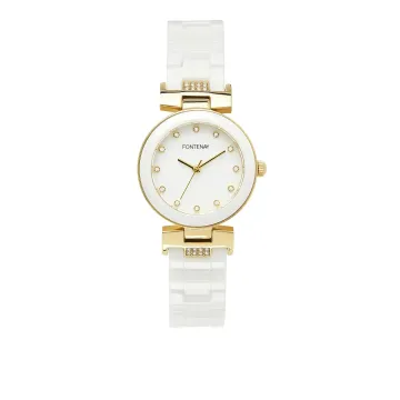 Montre Fontenay Eleanor Doré Blanc