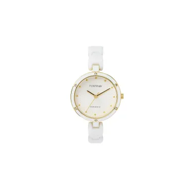 Montre Fontenay Jade Doré Blanc