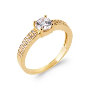 Bague plaqué or, or 750 millièmes
