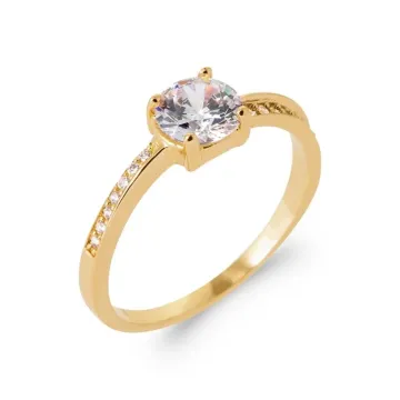 Bague plaqué or, or 750 millièmes