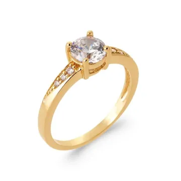 Bague plaqué or, or 750 millièmes