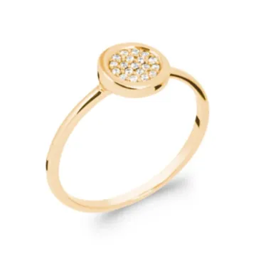 Bague plaqué or, or 750 millièmes