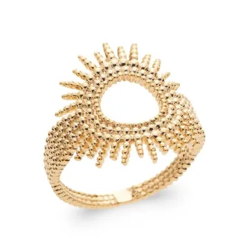 Bague plaqué or, or 750 millièmes