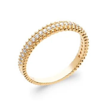 Bague plaqué or, or 750 millièmes