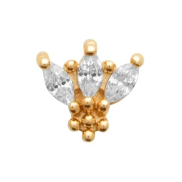 Boucles D'oreilles plaqué or, or 750 millièmes