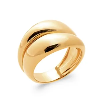 Bague plaqué or, or 750 millièmes