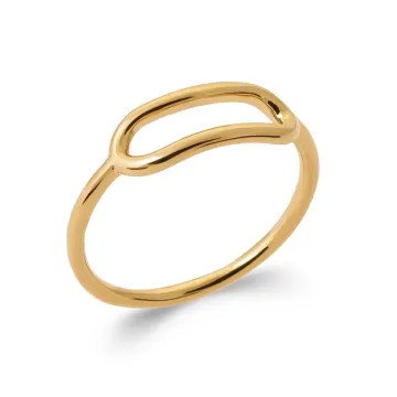Bague plaqué or, or 750 millièmes