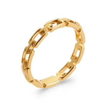Bague plaqué or, or 750 millièmes