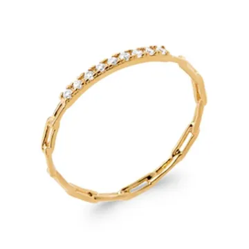 Bague plaqué or, or 750 millièmes