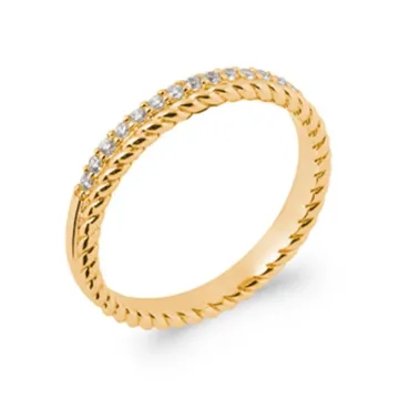 Bague plaqué or, or 750 millièmes