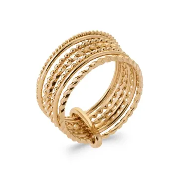 Bague plaqué or, or 750 millièmes