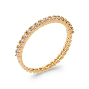 Bague plaqué or, or 750 millièmes